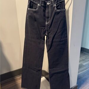 H&M Black Flare Wide Leg Jeans